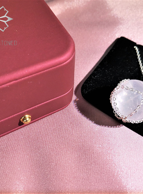 天然高能量玫瑰水晶纯银小众项链