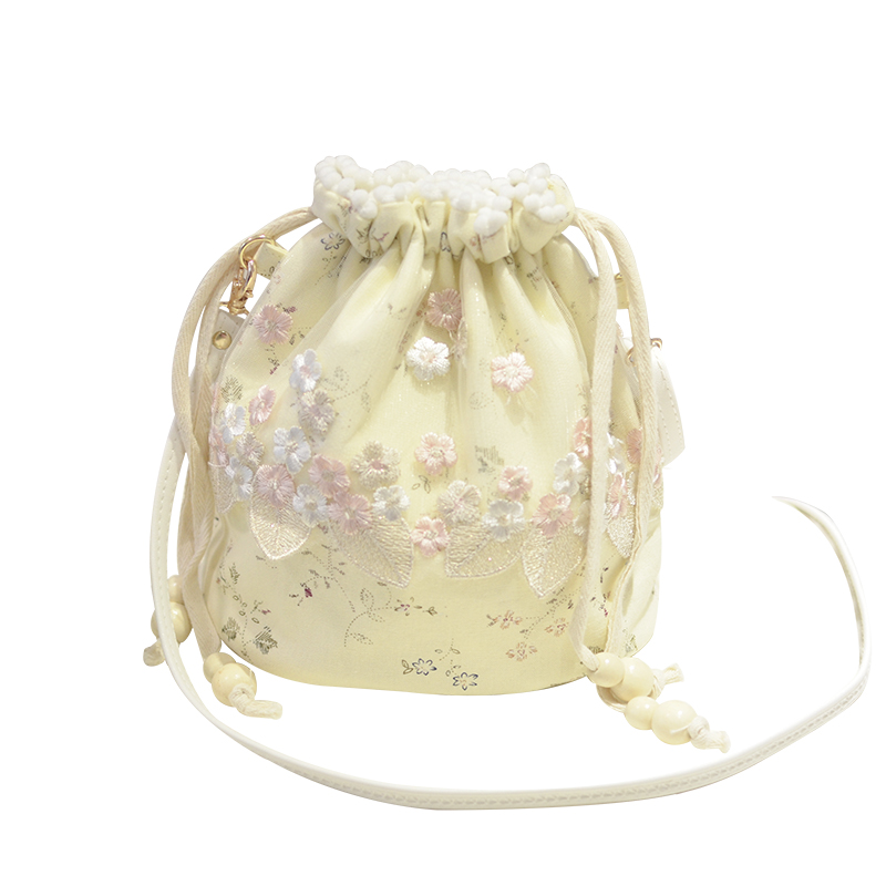 古风包包女斜挎包汉服配饰中国风刺绣小清新蕾丝迷你森系水桶包,淘宝优惠券,粉丝福利购,淘宝优惠卷