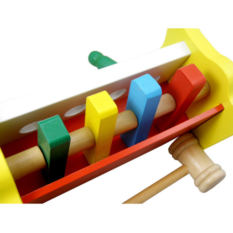 Baby Educational Learning Wood knock Pop-Up Toys with Hammer - 图0