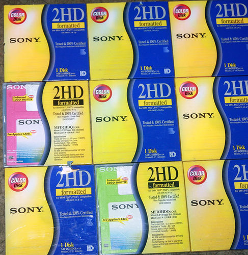 sony软盘电脑磁盘A盘3.5寸软盘1.44M提花机绣花机A盘maxel装饰品 - 图0