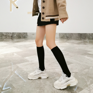 小腿袜黑色长筒袜