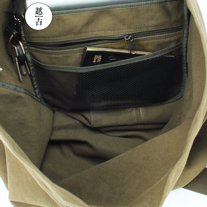 越古男士大容量旅行户外帆布包包 越古双肩背包