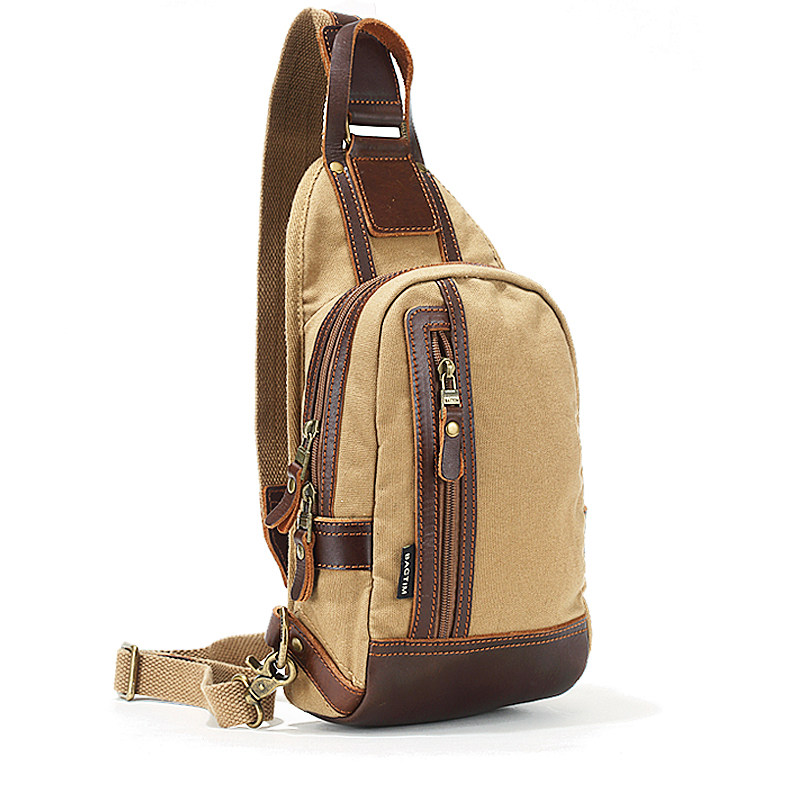 越古帆布运动休闲包男包 越古男士包袋