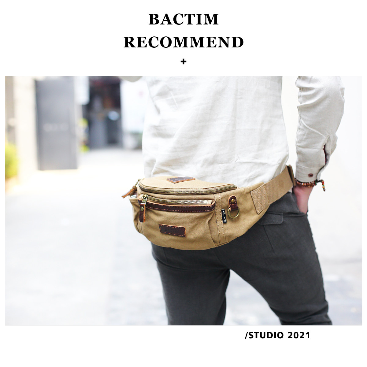 越古男士运动帆布包多功能潮钱包 越古男士包袋