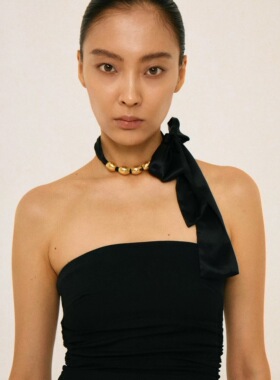 正版高定碎冰光球丝巾项链女款