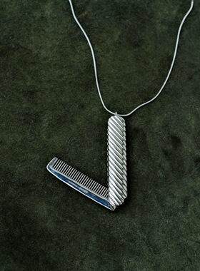 正版重工梳子毛衣链复古冷淡风