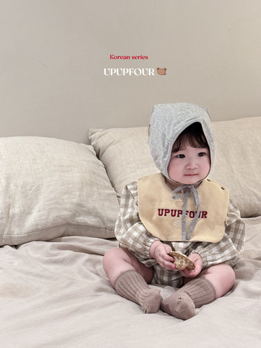 upupfour｜韩国设计师款进口纯棉新生婴儿宝宝口水巾宝宝围兜围嘴 - 图1