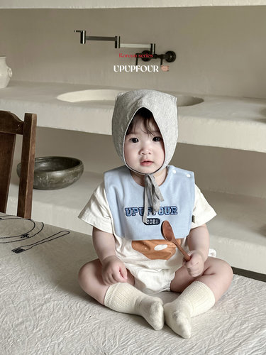 upupfour｜韩国设计师款进口纯棉新生婴儿宝宝口水巾宝宝围兜围嘴 - 图3