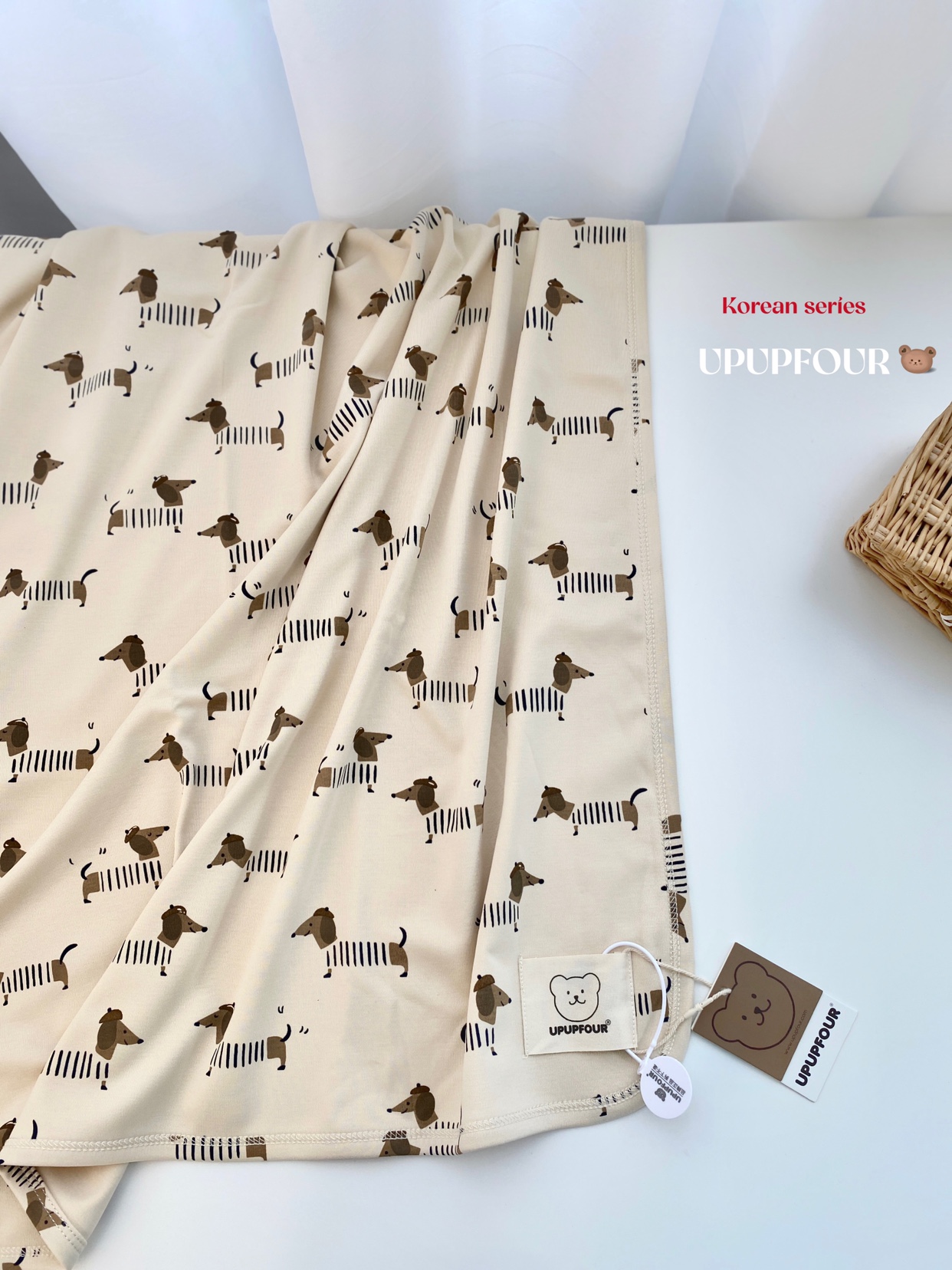 upupfour出口品质新生婴儿盖毯抱被空调毯纯棉包裹巾毯盖毯推车毯 - 图1