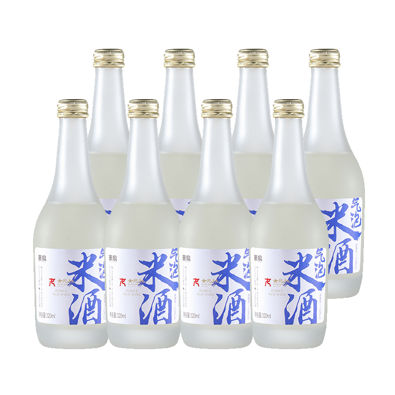 绍兴女儿红米泉米酒低度原味气泡米酒320ml*8微醺甜酒箱装送礼-图3