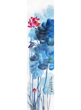 餐厅挂画荷花中式装饰画古董