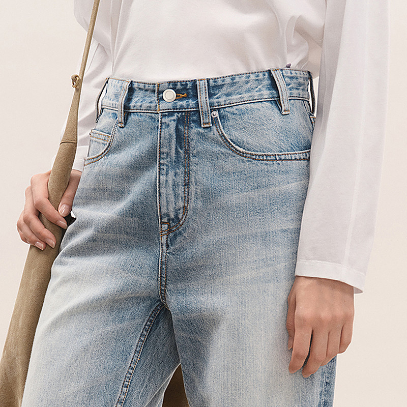 【商场同款】LESS2026春新款水洗复古牛仔直筒九分裤女2Q1E16870,淘宝优惠券,粉丝福利购,淘宝优惠卷
