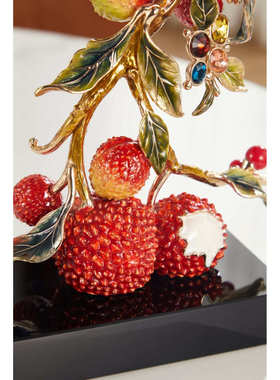 新中式珐琅彩荔枝摆件乔迁送礼