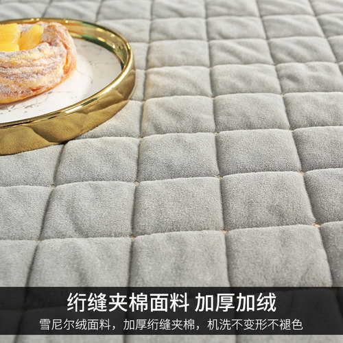 烤火桌罩套正方形加绒加厚电暖炉罩冬季烤火被麻将机罩套取暖桌布 - 图2