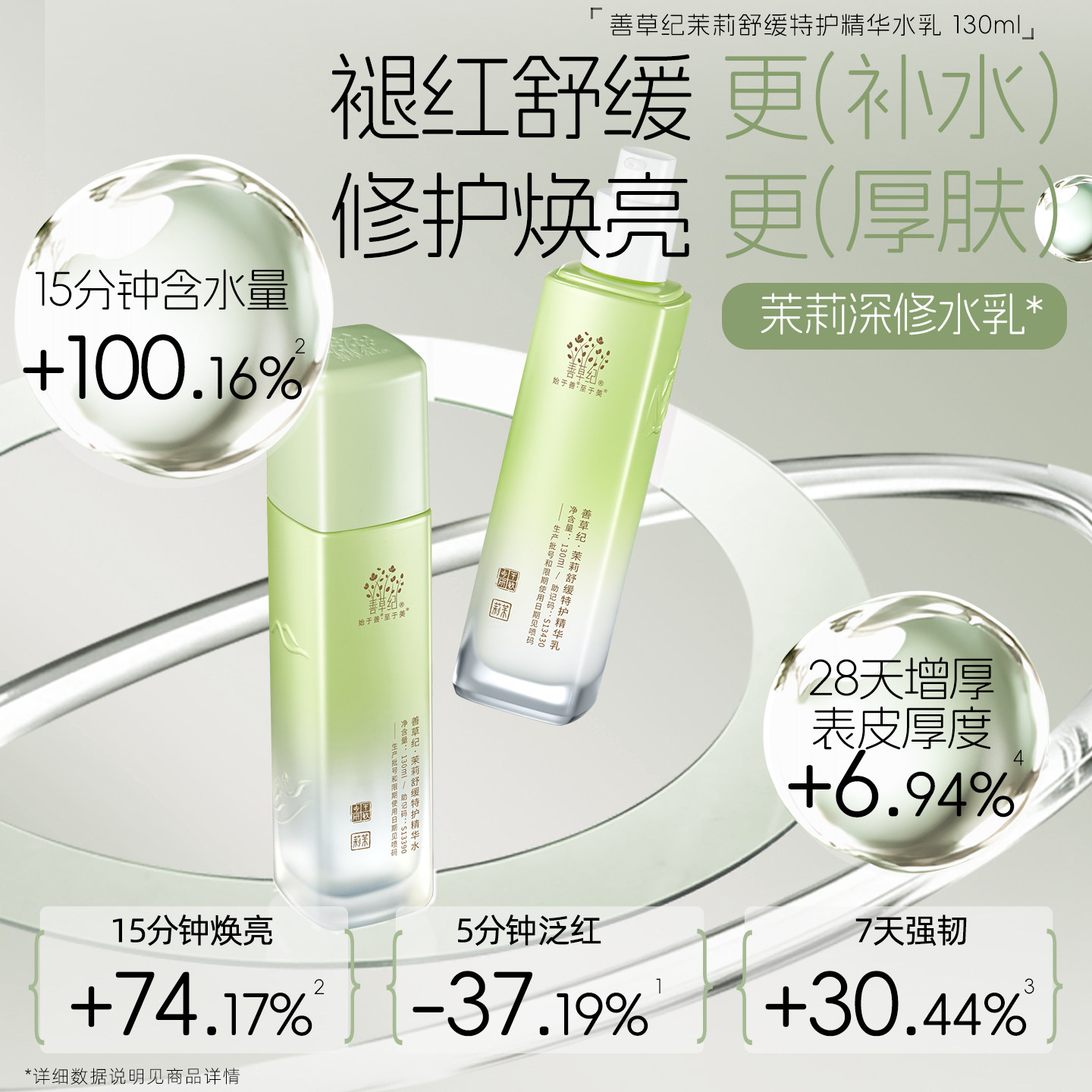 善草纪三代茉莉水乳护肤套装干皮敏感肌