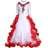 Granda Dancers Modern Dance Skirt Big Plain Diamond Service Service National Standard Dance Plaza Petone Petrame Dance Drant
