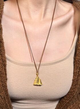 s925银「金山银山」小山峰项链女