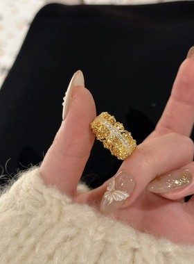 s925满钻蕾丝皇冠戒指送女友礼物