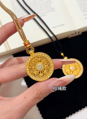 s925银时来运转八宝罗盘项链女生