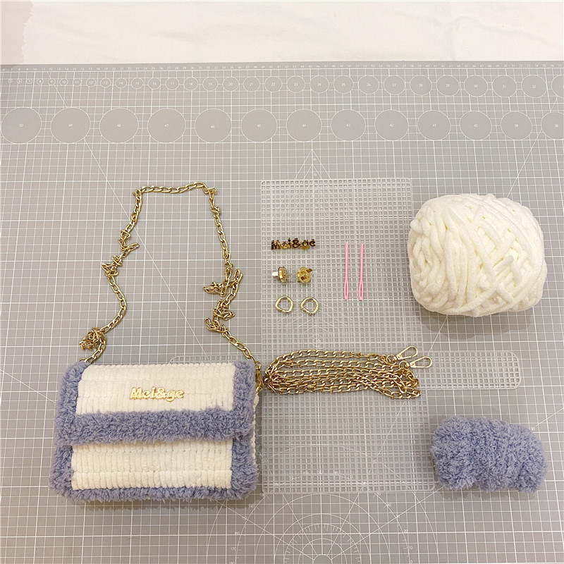 2025新款手工编织毛线斜挎包DIY材料齐全女友儿童时尚礼品编织包,淘宝优惠券,粉丝福利购,淘宝优惠卷