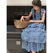 South Korean boy clothing girls summer loaded with clothes for dress 2023 new children harness cake dresses girl princess dresses