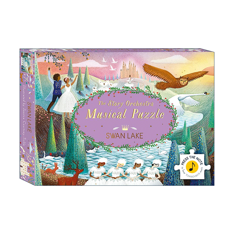 英文原版 The Story Orchestra Swan Lake 管弦乐队故事 天鹅湖 可发声音乐拼图礼品 英文版 进口英语原版书籍