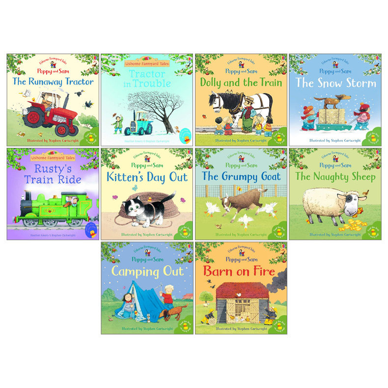 英文原版 Farmyard Tales Poppy and Sam 农场故事系列10册 儿童启蒙故事书 暴躁的山羊 多莉和火车 英文版 进口英语原版书籍