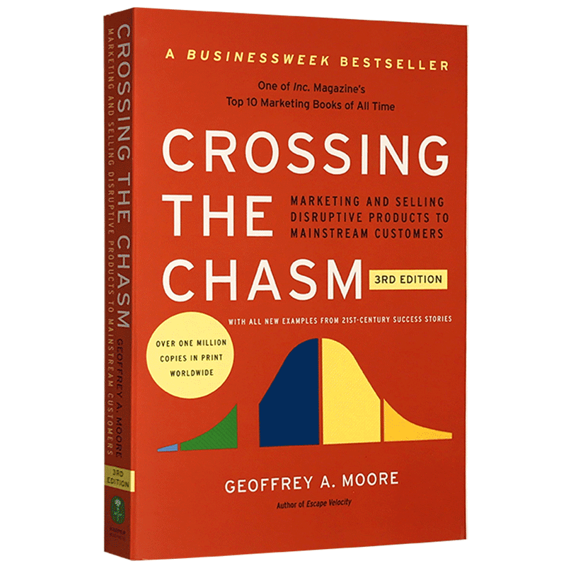 Crossing the Chasm 跨越鸿沟 英文原版书 高科技产品市场营销 销售产品营销书 进口原版英语书 杰弗里·摩尔 Geoffrey A. Moore - 图0