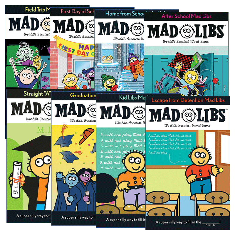 Mad Libs-校园主题系列 8册 疯狂填词游戏进口原版英文书籍