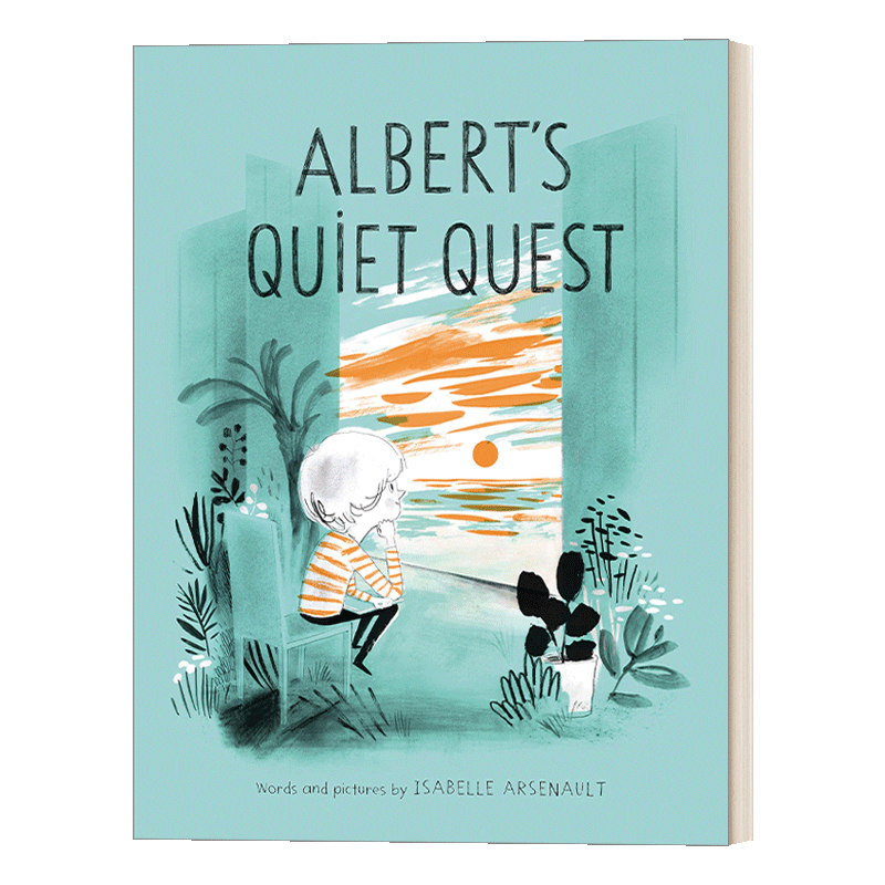 英文原版 Albert's Quiet Quest Mile End Kids Story 阿尔贝的追求 4-8岁儿童精装宠物主题绘本 Isabelle Arsenault 英文版 - 图0