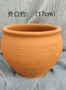陶土聚宝盆老式手工招财红陶罐