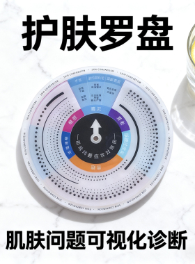 护肤罗盘360°旋转桌面摆件