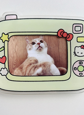 3寸小卡情侣相框磁吸冰箱贴卡通Kitty装饰礼物生日亚克力冰箱贴