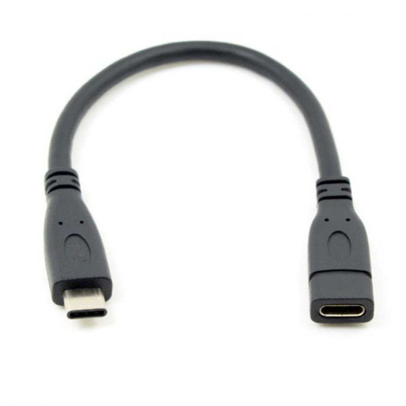 USB 3.1 Type C公转母 公对USB-C母转接线延长线黑色 20cm新款 - 图2