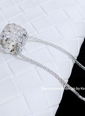 卡娜米娜 精致时尚微镶锆石蜂巢项链 欧美轻奢气质高级感锁骨链女