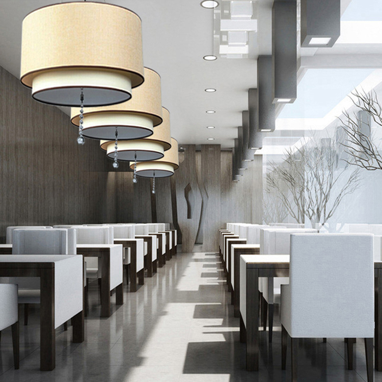 时尚创意麻布灯布艺餐羊皮灯具北欧现代简约吊灯卧室客厅餐厅灯饰-图0