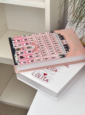 ins奶油风粉色假书仿真书摆件