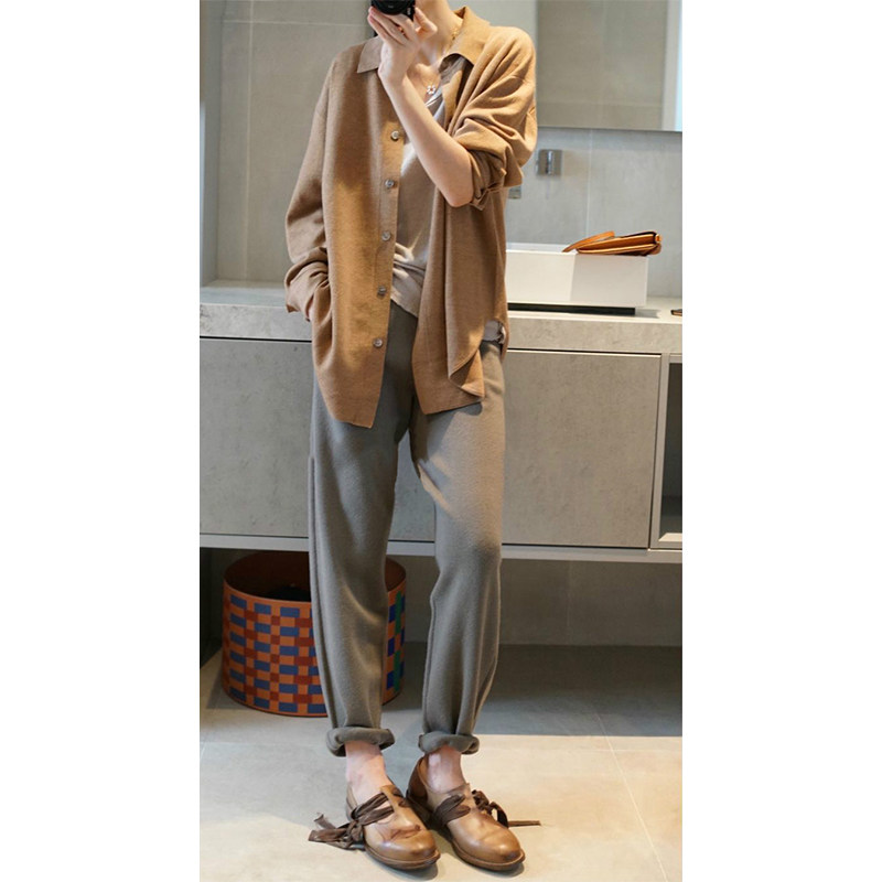 穿出大牌范！气质惹眼~廓形100%羊绒开衫女纯羊绒毛衣衬衫 2色,淘宝优惠券,粉丝福利购,淘宝优惠卷