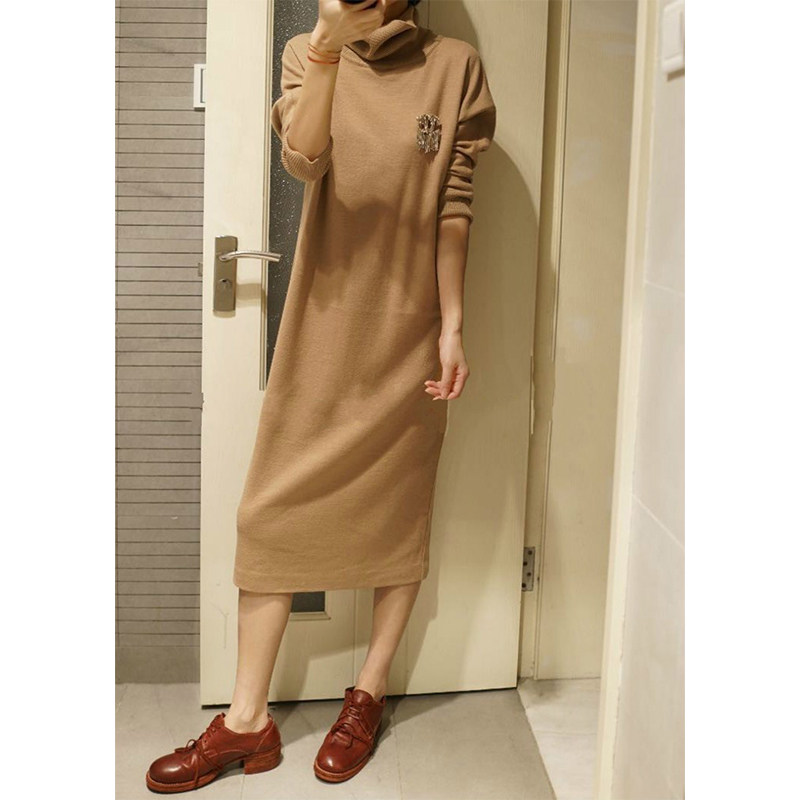 姿态优雅 倾慕你的美~长款羊绒衫女高领纯羊绒毛衣羊绒连衣裙加厚,淘宝优惠券,粉丝福利购,淘宝优惠卷