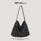 Korean version ins new love style canvas bag large capacity