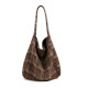 Lazy style Korean style wool plaid tote bag