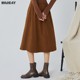 Xuanri a-line skirt with pocket design high waist skirt