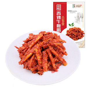 金刚山香辣牛板筋延边东北特产小吃零食自拌辣条牛板筋小包装250g