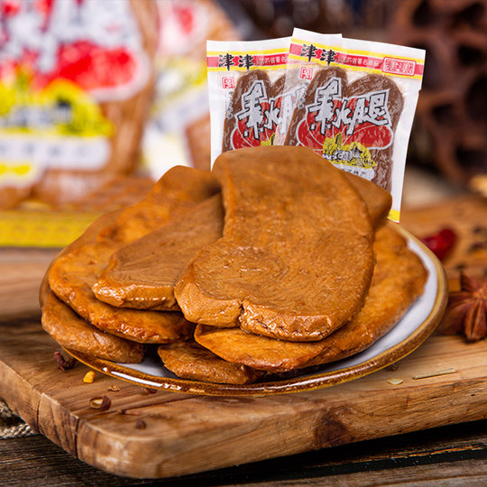 中华老字号津津素火腿素食小吃苏州特产豆腐干零食豆制品70g*3袋