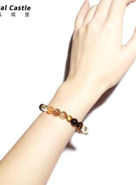 CrystalC虎眼石黄水晶五行手串