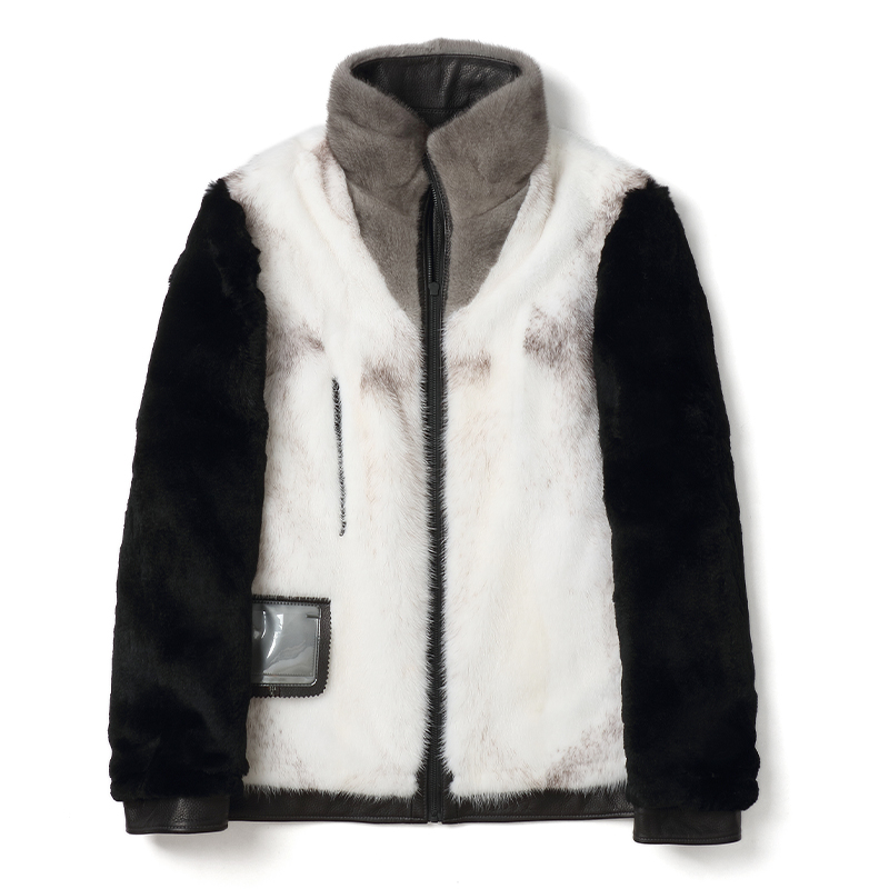 新西兰进口红鹿鹿皮真皮皮衣十字貂内胆翻领皮草海宁冬季男皮衣,淘宝优惠券,粉丝福利购,淘宝优惠卷