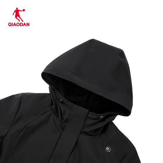 乔丹梭织厚外套女2025冬季加绒保暖户外休闲运动风衣QDEFD2254006