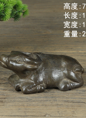复古浮雕牛手工打磨做旧石雕