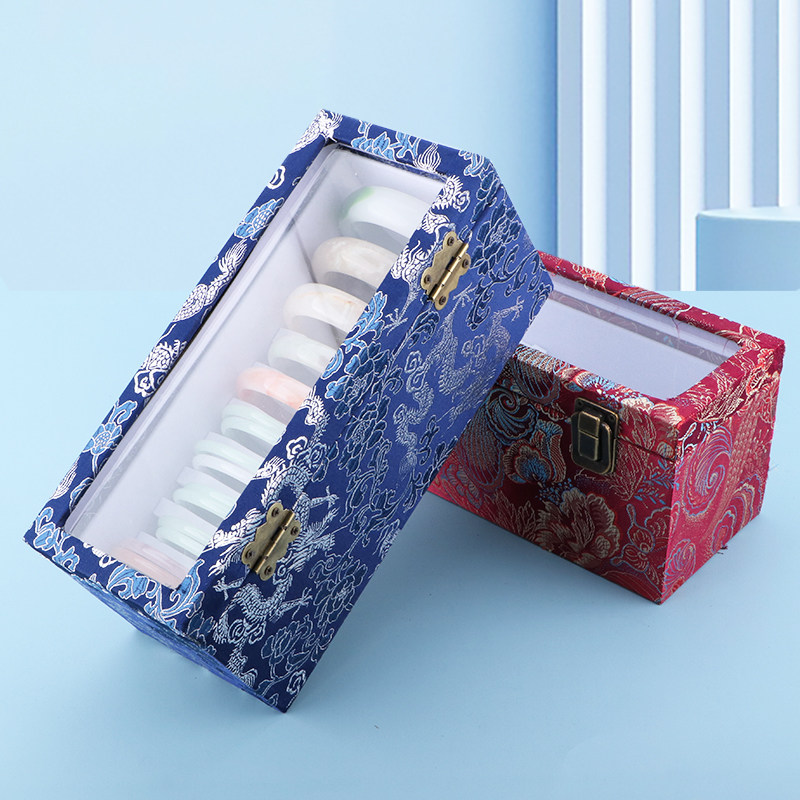 手镯收纳盒高档精致大容量复古透明玻璃盖翡翠玉镯子专用首饰箱子,淘宝优惠券,粉丝福利购,淘宝优惠卷