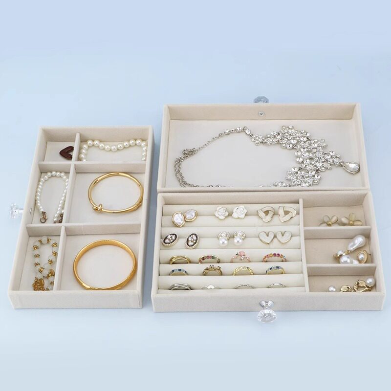 Jewelry box storage box high-end exquisite multi-layer ring